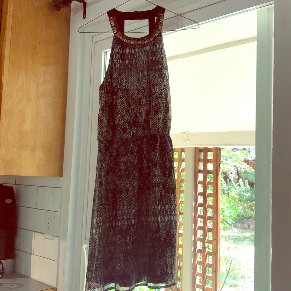 Open back halter top elegant summer dress